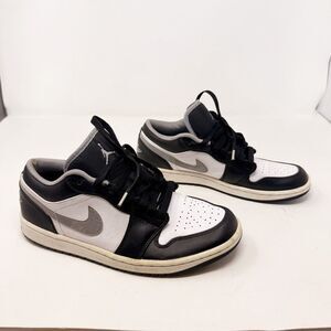 Nike Air Jordan Black Grey 1 Low Size 8.5